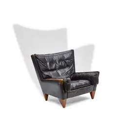 Frits Henningsen, Lounge Chair, mahogany, leather