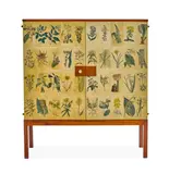 Josef Frank, Flora Cabinet, printed paper, mahogany