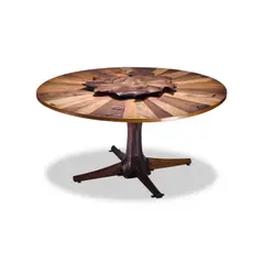 American Studio, Pedestal Dining Table, black walnut