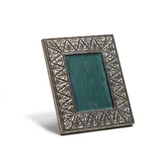 Photo Frame by Buccellati, sterling silver, glass, leather, stamped '925 Buccellati' along lower edge with additional hallmarks, sold Oct 2021