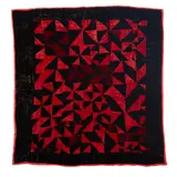 Rosie Lee Tompkins, Untitled (Black and Red Geometric Quilt)