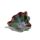 Blue and Green Seaform with Red Lip Wrap by Dale Chihuly, blown glass, signed 'Chihuly', sold Oct 2021