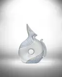 Dino Martens, Filigrana Semplice a Fascia Bianca Blu Vase