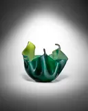 Incamiciato Fazzoletto Vase by Fulvio Bianconi, for Venini, iridized incamiciato glass, acid stamp 'venini murano ITALIA', sold Oct 2021