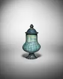 Lorenzo Radi jnr, Granito Vase and Cover, corinto blu con foglia d'argento glass, in the 16th century facon de Venise form