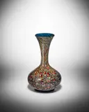 Francesco Ferro E Figlio, Screziato Vase, screziato glass over a blue ground, aventurine inclusions