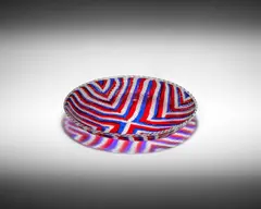 Ulderico Moretti, A Canne Dish, fused glass canes and filigrana