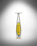 Ermanno Toso, Rare Intarsiato Giallo-Blu Murrine Vase