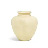 Frederick Carder, Antelope Vase, for Steuben, acid-etched ivory glass, acid-etched with Steuben fleur-de-lis mark
