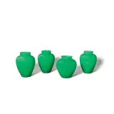 Frederick Carder, Group of Four Vases, for Steuben, jade glass, unmarked