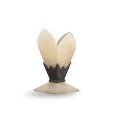 Albert Cheuret, Table Lamp, alabaster, patinated bronze