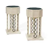 Josef Hoffmann, Pair of Planters, painted pine with original green-painted zinc liners