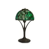 Grapevine Desk Lamp by Tiffany Studios, leaded glass, patinated bronze, shade stamped 'TIFFANY STUDIOS NEW YORK', base stamped with TS monogram, sold Jul 2021
