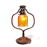 Desk Lamp by Tiffany Studios, Favrile glass, patinated bronze, base stamped '7823 TIFFANY STUDIOS NEW YORK' on underside, sold Jul 2021