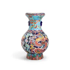 Dragon Vase by Longwy, decorated by Paul Mignon, glazed earthenware, signed on underside and numbered 11 of 12, with Longwy mark, stamped 'MADE, offered Jul 2021