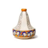 Longwy, Vase with Floral Decoration, glazed earthenware, numbered 'D 5055' and with Longwy mark on underside