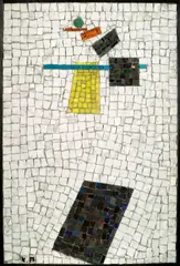 Heidi Melano, Suprematist Mosaic Panel, after Kazimir Malevich, glass tile, plaster, initialed 'KM' lower left