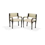 Paul Evans, Pair of Sculpted Bronze Armchairs