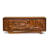 Oceanic Sideboard by Pulaski Furniture Co., sculpted walnut, sold Jul 2021