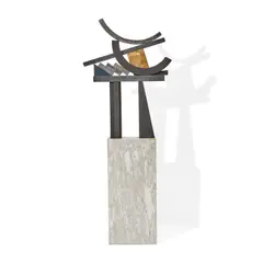 Guy Dill, Untitled (from Egalmah Series), bronze, steel, pigmented concrete, marble