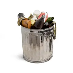 Victor Spinski, Trash (Garbage Can), glazed ceramic, signed 'V SPINSKI', titled and dated on underside
