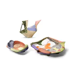 John Gill, Ewer, Platter and Serving Bowl, stoneware