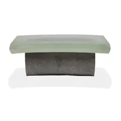 Howard Ben Tré, Curve Bench, low expansion cast glass, granite