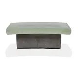 Howard Ben Tré, Curve Bench, low expansion cast glass, granite