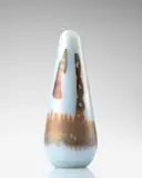 Ermanno Nason, Vase, for Vetreria Gino Cenedese, lattimo glass applied with silver oxides
