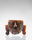 Ermanno Nason, Pre-Columbian Mask Plaque, for Vetreria Gino Cenedese, hand worked magma glass