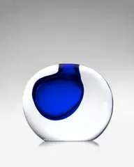 Sasso Momento Vase by Antonio da Ros, for Vetreria Gino Cenedese, blue sommerso glass, sold Jun 2021