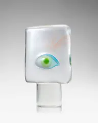 Cyclops by Ermanno Nason, for Vetreria Gino Cenedese, solid glass with polychrome applications, sold Jun 2021