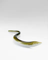 Anguilla by Ermanno Nason, for Vetreria Gino Cenedese, hand worked opaque white and verde marcio glass, sold Jun 2021