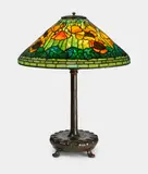 Poppy Table Lamp by Tiffany Studios, leaded glass and patinated bronze, shade stamped '1531 TIFFANY STUDIOS NEW YORK', base stamped '359 TIFFANY STUDIOS NEW , sold Jun 2021