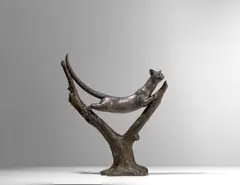 Édouard-Marcel Sandoz, Genette, patinated bronze