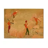 Jean Dunand, The Harvest, coloured lacquer and incised gold lacquer