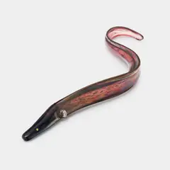 Rare Anguilla Sculpture by Tyra Lundgren, for Venini, applied glass with matte and iridized surface, engraved 'venini P, sold Jun 2021