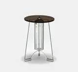 Luigi Fontana & C., Occasional Table, , Trex clear glass, Temprit opaque glass, nickel-plated brass, manufacturer's paper label