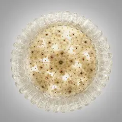 Flavio Poli, Ceiling Light, for Seguso Vetri d'Arte, clear and polychrome glass with gold foil inclusions