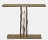 Anne & Vincent Corbiere, Pluie Console Table, bronze with hammered surface texture