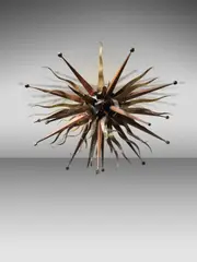 Tom Dixon, Unique ceiling light, circa 1988, Copper, brass, steel