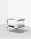 Michael Young, Prototype 'Magazine' armchair, 1994, Steel, vinyl upholstery
