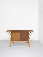 John Makepeace Obe, Unique sideboard with tambour doors, designed for a private commission, London, 1985-1986, Wenge-veneered wood, cherry