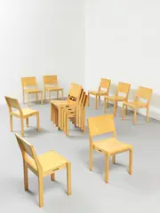 Untitled by Alvar Aalto, Birch, laminated birch plywood, sold Oct 2021