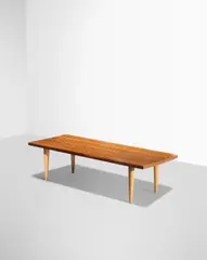Yngvar Sandstrom, Coffee table, from the 'Triva' series, designed 1954, Walnut, birch