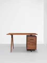 George Nakashima, 'Conoid' desk, produced 1962, American black walnut