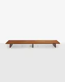 Large 'Tokyo' bench, commissioned by Architect Henri-Pierre Maillard, France by Charlotte Perriand, circa 1956, Walnut, offered Oct 2021