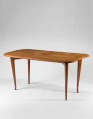 'Demonstration Home' folding and extendable table, designed for IV Triennial, Milan by Gio Ponti, 1936, Walnut, offered Oct 2021