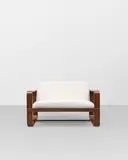 Giuseppe Pagano, Sofa, designed for the Università Commerciale Bocconi, Milan, circa 1939-1942, Beech veneered-plywood, fabric upholstery
