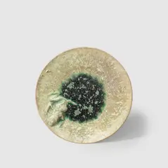 Alexandre Bigot, Dish, circa 1897, Glazed stoneware with frog in relief